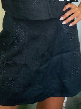 Lovaan Nina Linen Mini Skirt